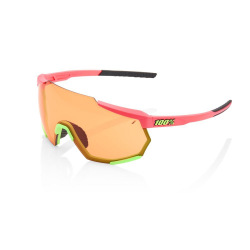 100% okuliare RACETRAP Matte Washed Out Neon Pink Persimmon lens