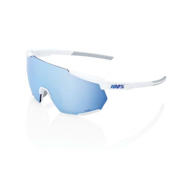 100% okuliare RACETRAP 3.0 Matte White HiPER Multilayer modré zrkadlové sklá