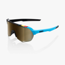 100% okuliare S2 BWR Black Soft zlaté zrkadlové sklá