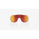 100% okuliare S2 Soft Tact Off White HiPER Multilayer červené zrkadlové sklá