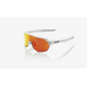 100% okuliare S2 Soft Tact Off White HiPER Multilayer červené zrkadlové sklá