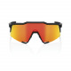 100% okuliare Speedcraft SOFT TACT BLACK HIPER červené zrkadlové sklá