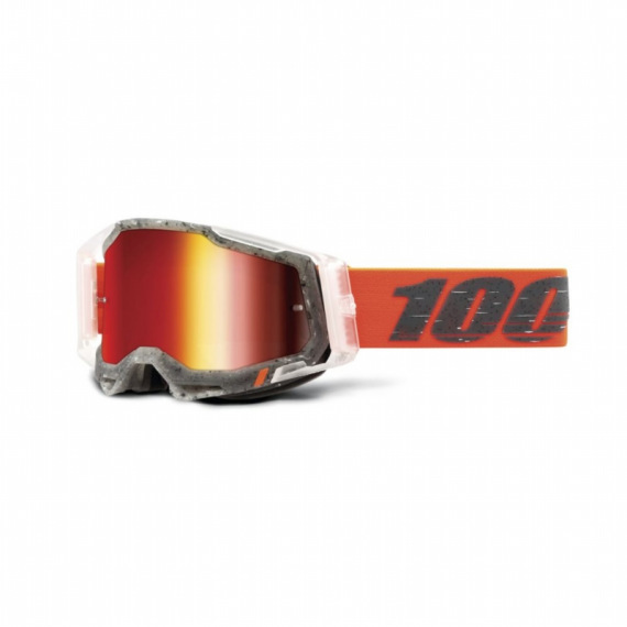 100% okuliare Racecraft 2 Orange strieborné zrkadlové sklá