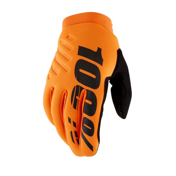 100% rukavice Brisker Fluo Orange/Black