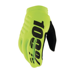 100% rukavice Brisker Fluo Yellow/Black