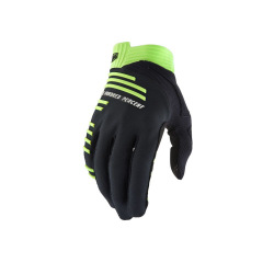 100% rukavice R-Core Black/Lime