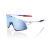 100% okuliare HYPERCRAFT Total Energies Team Matte White / Metallic Blue HiPER modré zrkadlové sklá