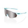 100% okuliare RACETRAP 3.0 Polished Translucent Mint HiPER strieborné zrkadlové sklá