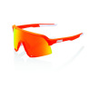100% okuliare S3 Soft Tact Neon Orange HiPER Multilayer červené zrkadlové sklá