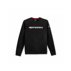 ALPINESTARS Mikina Linear crew Čierno/biela