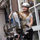URBAN IKI detská sedačka predná Ta-ke s MTB/ATB adaptérom Koge Hnedá/Kurumi Hnedá