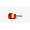 100% okuliare Strata 2 MX MTB Red červené zrkadlové sklá