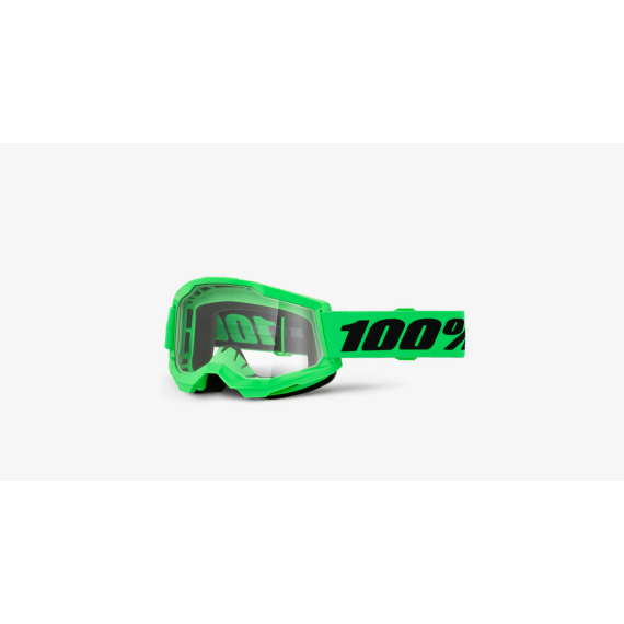 100% okuliare Strata 2 Neon Green číre sklá