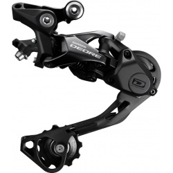 SHIMANO Prehadzovačka Deore M6000 10-k. čierna dlhé ramienko Shadow+