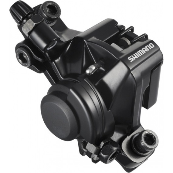 SHIMANO brzdový strmeň M375 mechanický Post Mount+platničky B05S