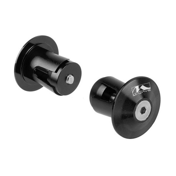 M-WAVE zátky do riadítok Alu pár čierne