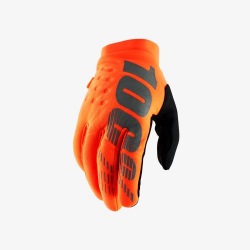 100% rukavice Brisker Fluo Orange/Black