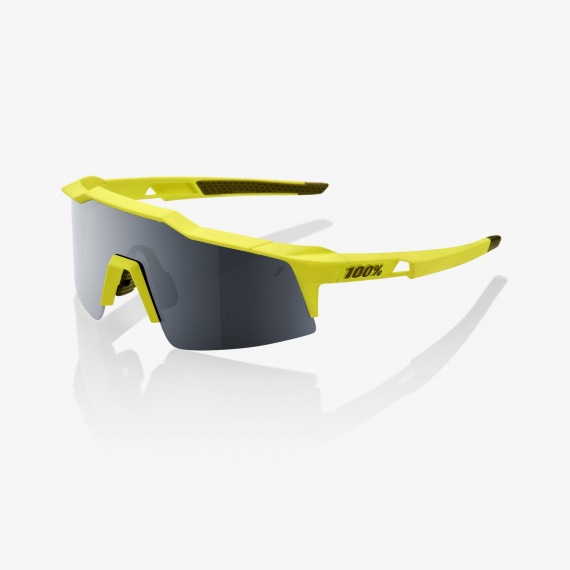 100% závodné slnečné okuliare Speedcraft SL Soft Tact Banana čierne zrkadlové sklá