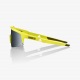 100% závodné slnečné okuliare Speedcraft SL Soft Tact Banana čierne zrkadlové sklá