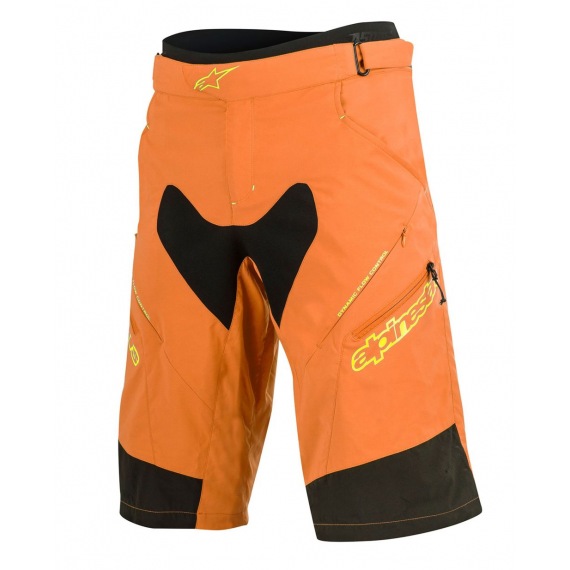 ALPINESTARS Kraťasy s cyklovložkou Drop 2 BRIGHT ORANGE ACID YELLOW