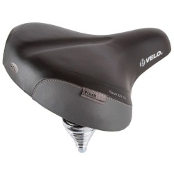 VELO sedlo Plush D2 Leather Elastomer