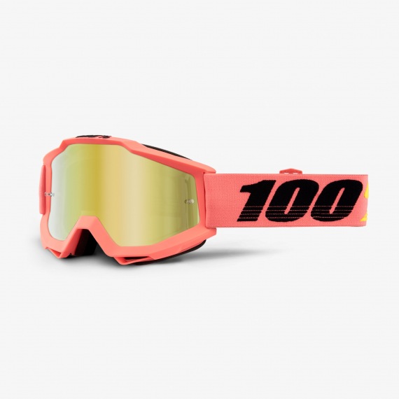 100% okuliare Accuri MX MTB Minima červené zrkadlové sklá