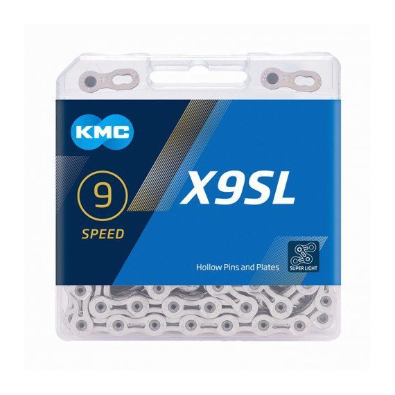 KMC reťaz X-9 SL 9 kolo strieborná