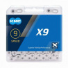 KMC reťaz X9 114čl. 9 kolo strieborná
