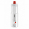 ELITE Fľaša JET transparentná červené logo 750 ml