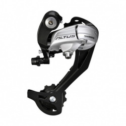 SHIMANO Prehadzovačka Altus M370 9-k. strieborná super dlhé ramienko