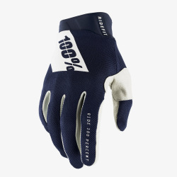 100% rukavice Ridefit NAVY/WHITE