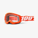 100% okuliare Strata 2 MX MTB Orange číre sklá