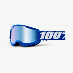 100% okuliare Strata 2 MX MTB Blue modré zrkadlové sklá