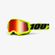 100% okuliare Strata 2 MX MTB Yellow červené zrkadlové sklá
