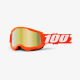 100% okuliare Strata 2 MX MTB Orange zlaté zrkadlové sklá