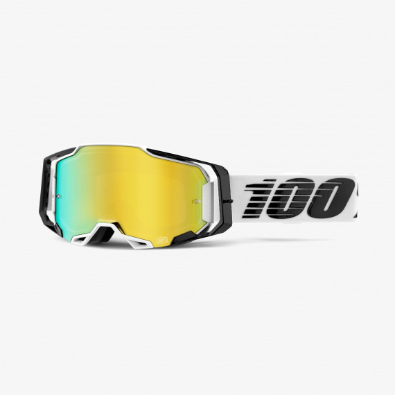 100% okuliare Armega MX MTB Atmos zlaté zrkadlové sklá