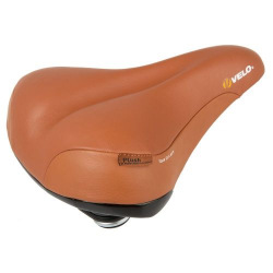 VELO sedlo Plush D2 Leather Elastomer