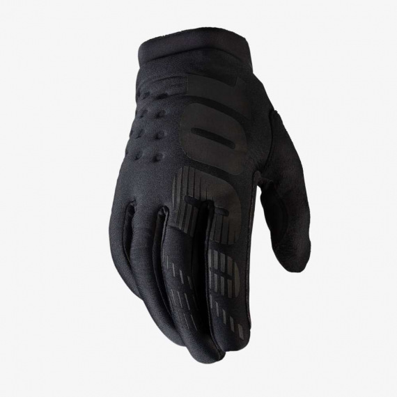100% detské rukavice Brisker Black/Grey